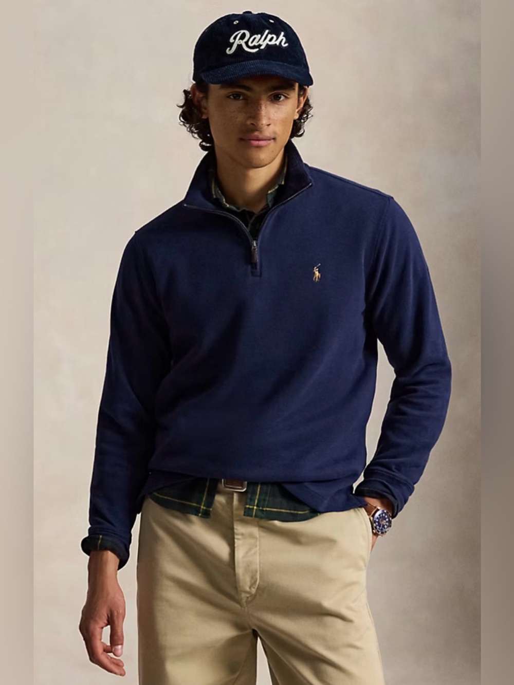 Polo Ralph Lauren Men’s Estate-Rib Quarter-Zip Pullover Size M